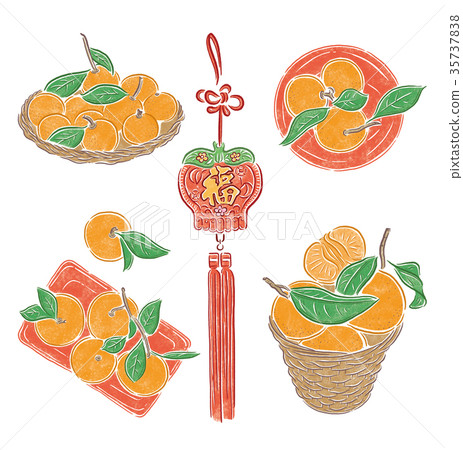 中國新年,吉利,手繪插畫 中國新年,吉利,手繪插畫 35737838