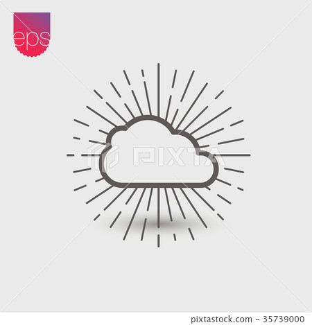 Cloud technology simple Vector Icon - Stock Illustration [35739000] - PIXTA