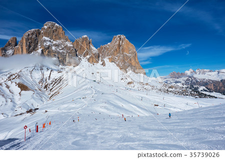 Ski resort in Dolomites, Italy 35739026