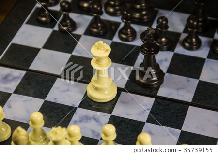 Chess pieces on a chessboard Chess pieces on a chessboard 35739155