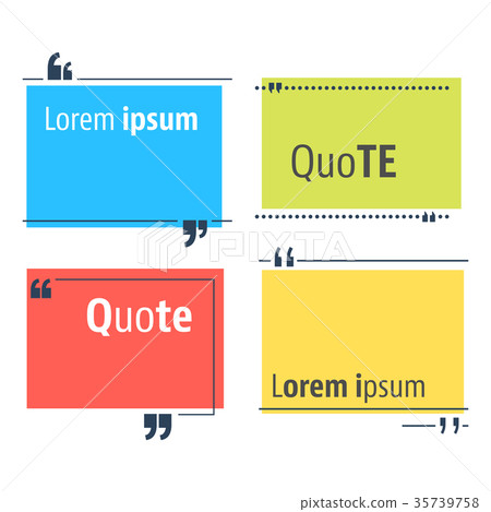 Colored quote speech bubble template Colored quote speech bubble template 35739758