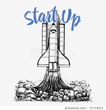 space shuttle takes off. astronomical astronaut 35739931