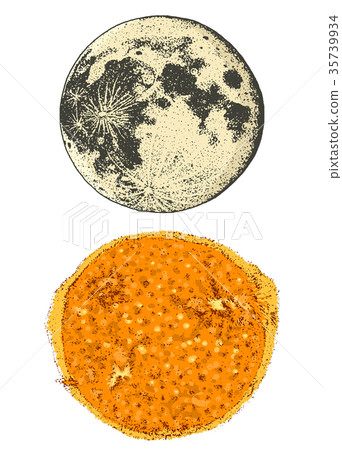 planets in solar system. moon and the sun planets in solar system. moon and the sun 35739934