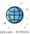 Line art flat Style illustration. Global 35740201
