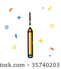 Line art flat Style illustration. Pen application 35740203