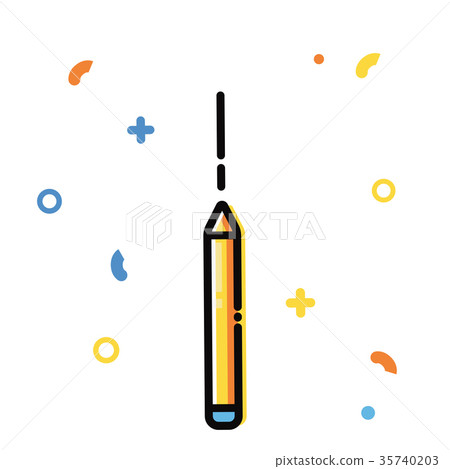 Line art flat Style illustration. Pen application Line art flat Style illustration. Pen application 35740203