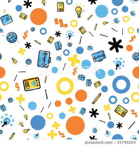 Finance and business concept. Seamless pattern Finance and business concept. Seamless pattern 35740204