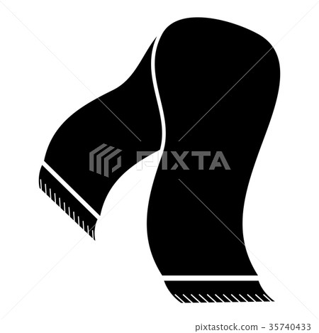 Woolen scarf silhouette Woolen scarf silhouette 35740433