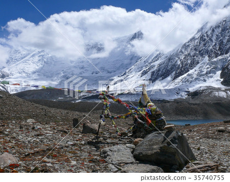 Prayer flags in Himalayas 35740755