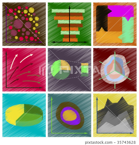 assembly flat shading style icons Economic graphs assembly flat shading style icons Economic graphs 35743628