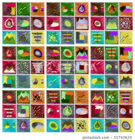 assembly flat shading style icons Economic graphs assembly flat shading style icons Economic graphs 35743629