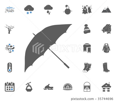 Umbrella icon. Vector illustration set icon 35744696