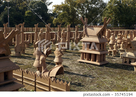 House-style Miwa An ancient tomb Haniwa ritual 35745194