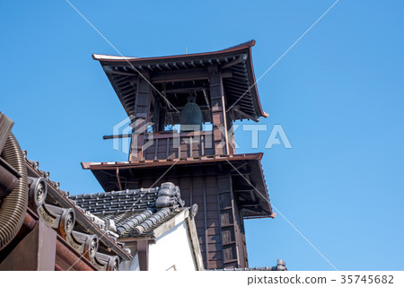 時間的川越市Kuramazu街的鐘 35745682