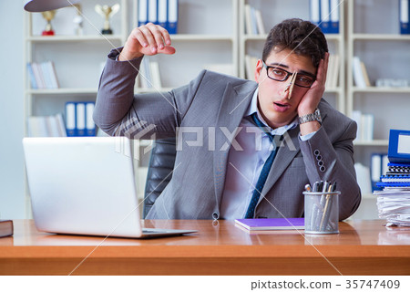 Businessman sweating excessively smelling bad in Businessman sweating excessively smelling bad in 35747409