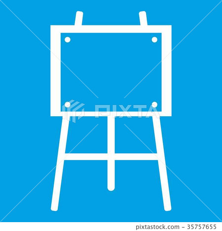 Wooden easel icon white Wooden easel icon white 35757655