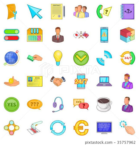 Wifi icons set, cartoon style 35757962