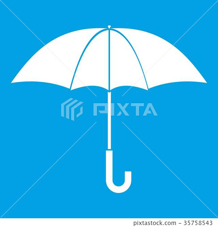 Umbrella icon white 35758543