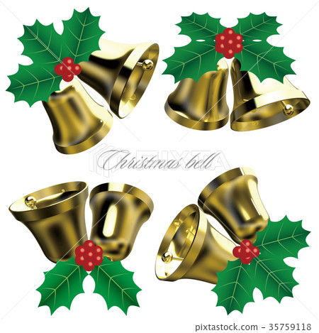 Christmas bell and rose decoration 35759118