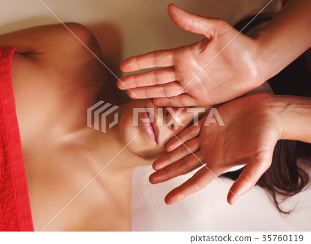 Spa treatment. Face massage Spa treatment. Face massage 35760119