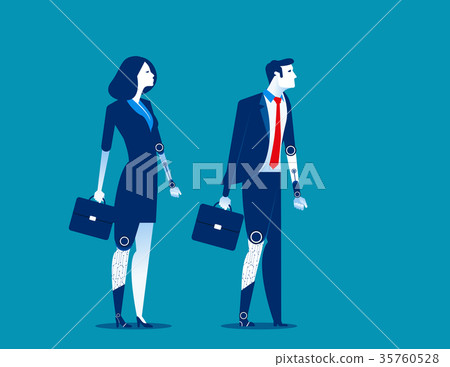 Prosthesis. Person with robotic legs and arm. Prosthesis. Person with robotic legs and arm. 35760528