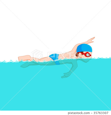 boy practice swimming 35763307