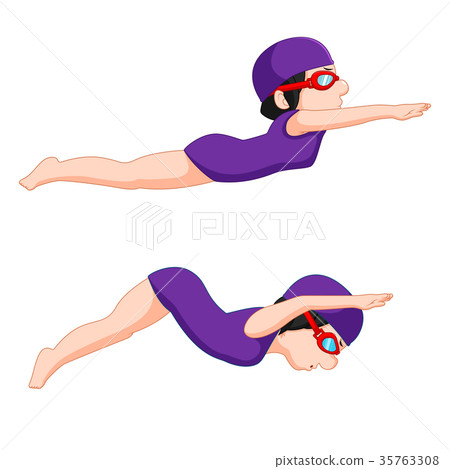 girl practice swimming 35763308