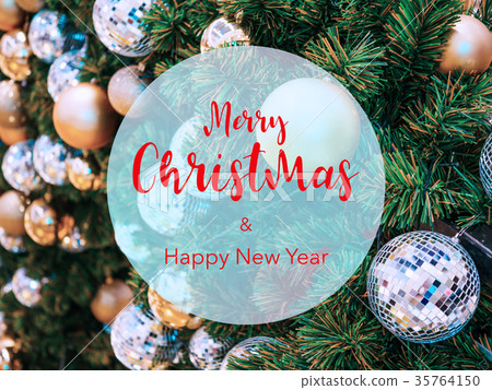 Merry Christmas ans Happy New Year text background Merry Christmas ans Happy New Year text background 35764150