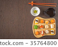 Sushi with salmon. 35764800