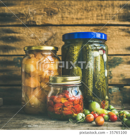 Autumn pickled vegetables in glass jars, copy Autumn pickled vegetables in glass jars, copy 35765100