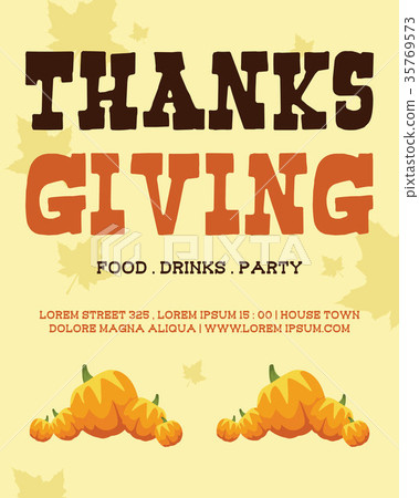 Thanksgiving poster style design art Thanksgiving poster style design art 35769573