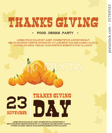 Thanksgiving poster style design art Thanksgiving poster style design art 35769583