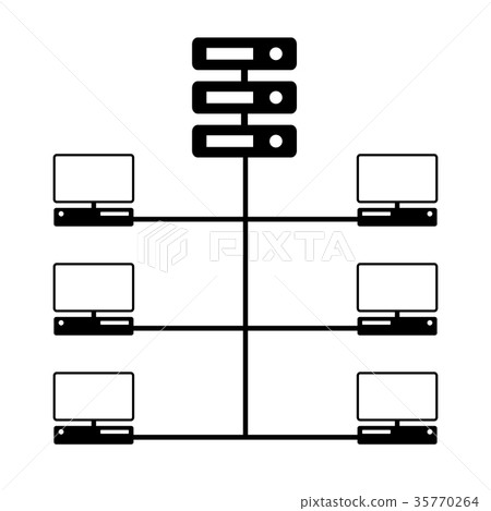 computer network diagram icon 35770264