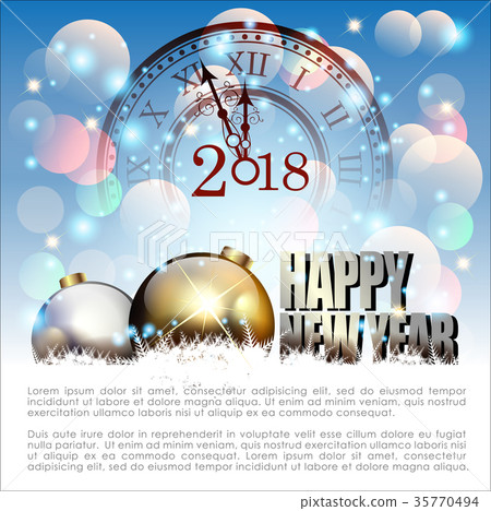 Abstract of Happy New Year 2018 - Stock Illustration [35770494] - PIXTA