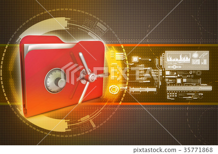 folder with safe lock folder with safe lock 35771868