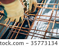 steel reinforcement on construction site 35773134