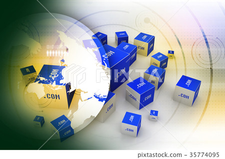 Dot com domain in cubes 35774095