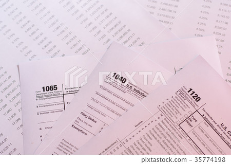 US tax form / taxation concept US tax form / taxation concept 35774198
