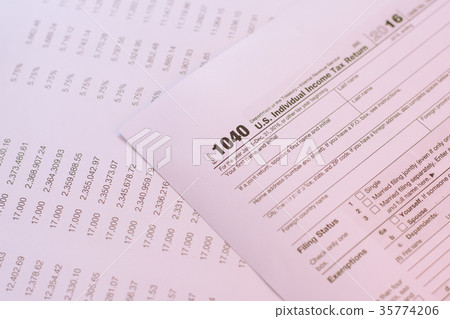 US tax form / taxation concept US tax form / taxation concept 35774206