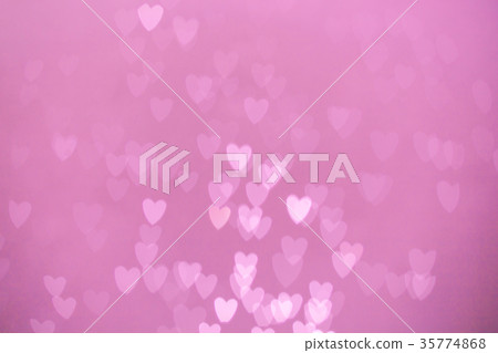 defocused lights bokeh background of pink hearts 35774868