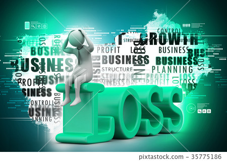 Business man in loss Business man in loss 35775186