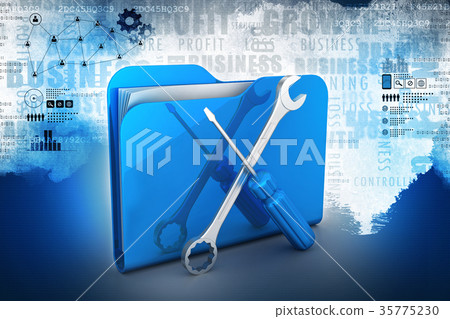 Computer technical service concept - Stock Illustration [35775230] - PIXTA