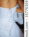 Wedding. Bride in a beautiful dress, close-up 35776309