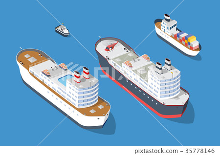 Cruise boat and naval ships Cruise boat and naval ships 35778146