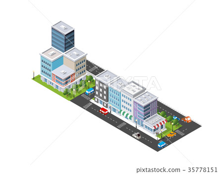 Isometric of the modern city Isometric of the modern city 35778151