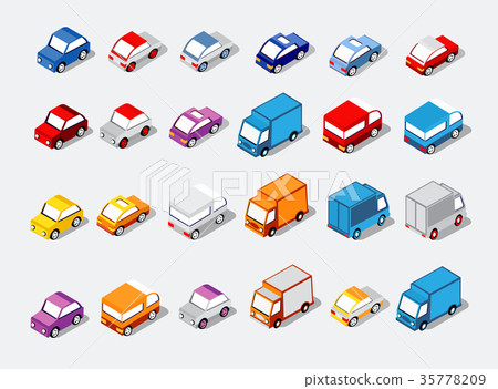 Isometric set cars Isometric set cars 35778209