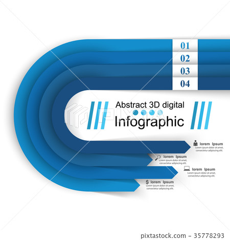 Abstract 3D digital illustration Infographic. Abstract 3D digital illustration Infographic. 35778293
