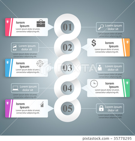 3D infographic design template and marketing icons 3D infographic design template and marketing icons 35778295