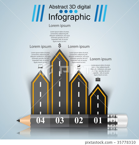 Road infographic Road infographic 35778310