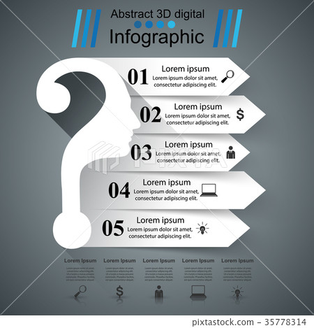 Business infographics. Question mark. Business infographics. Question mark. 35778314